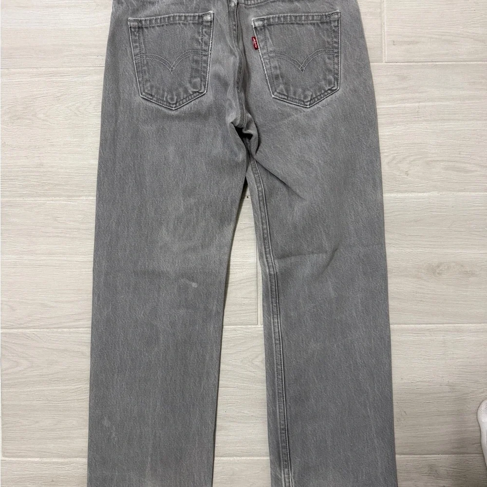 Levi's Men's 505 Gray Straight Jeans - Picture 4 of 5
